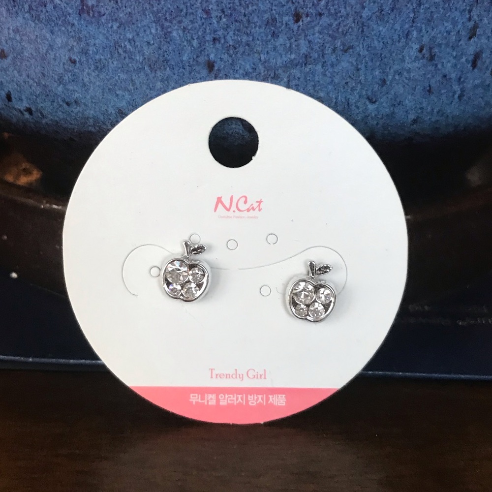 Gemstone Apple Magnetic Earrings